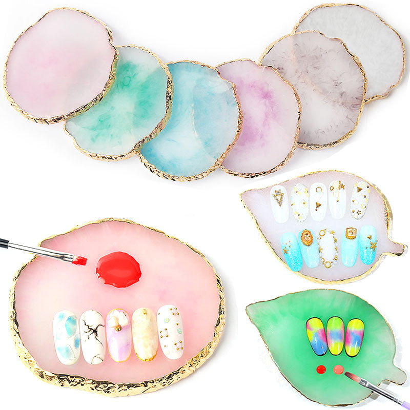 Steinpalette für Gelmischungen rosa/braun/blau