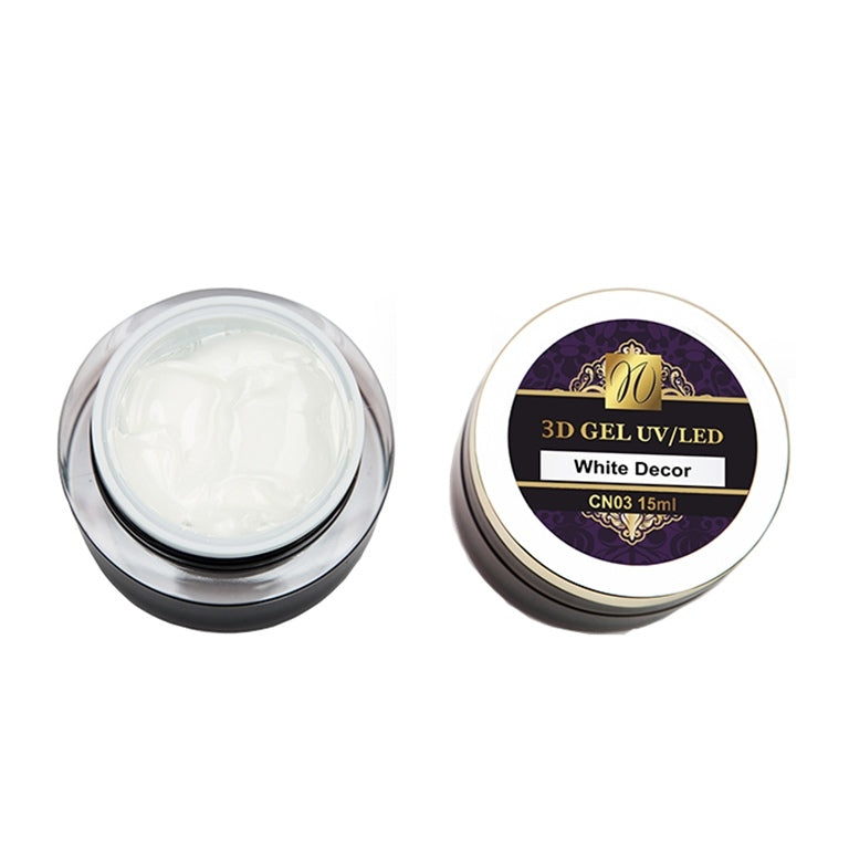 Nailart Gel "White Dekor 3D" 15ml