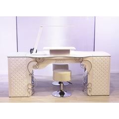 Nageltisch RomanTisch inkl. Absaugung A 400 mit 2 eckigen Anbauschränken