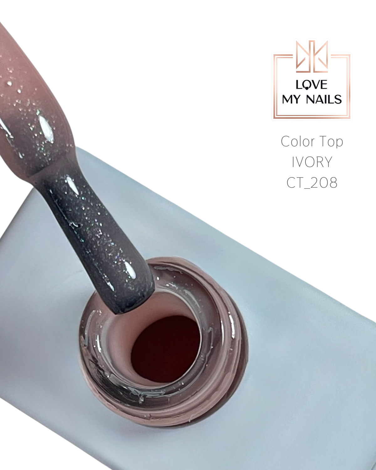 Top Coat Color Milky Cold NO WIPE 10ml di Love My Nails
