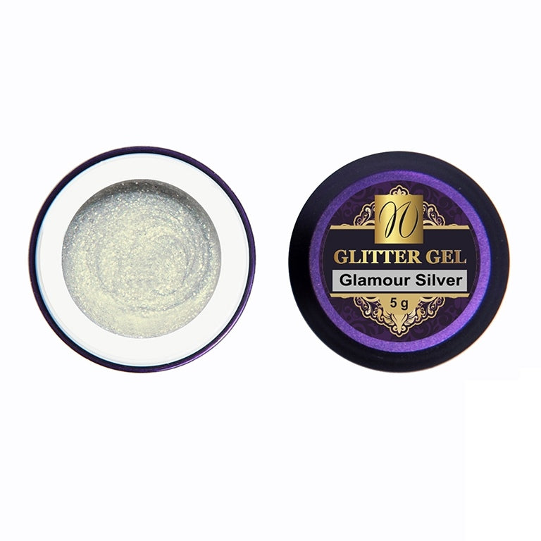 Glitter Gel "Glamour Silver" 5ml (TPO/HEMA-free)