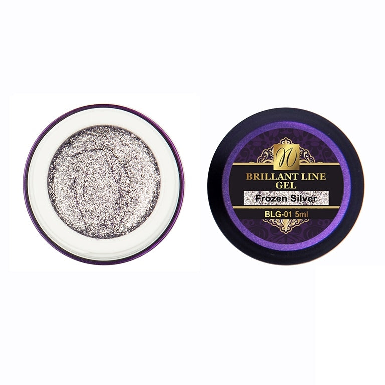 Gel Glitter Estremo "Frozen Silver" (Brillant-Line) 5ml