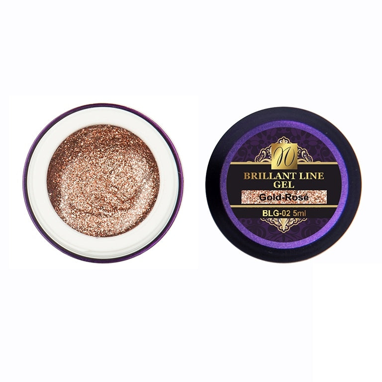 Gel Estremo Glitter "Oro-Rosa" (Linea Brillante) 5ml