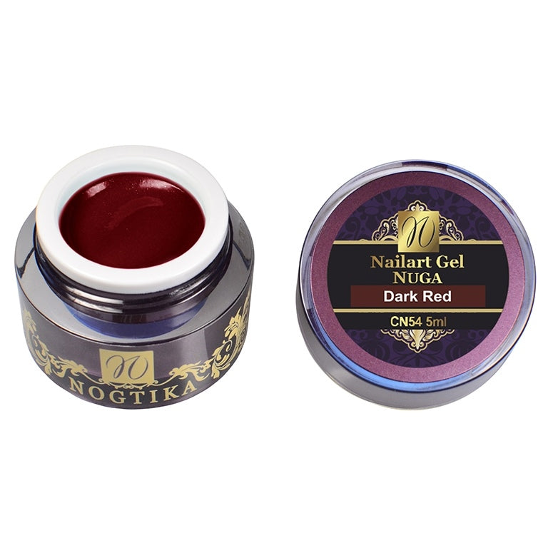 Nailart Farbgel NUGA (ohne Schwitzschicht) "Dark Red" (TPO-free)