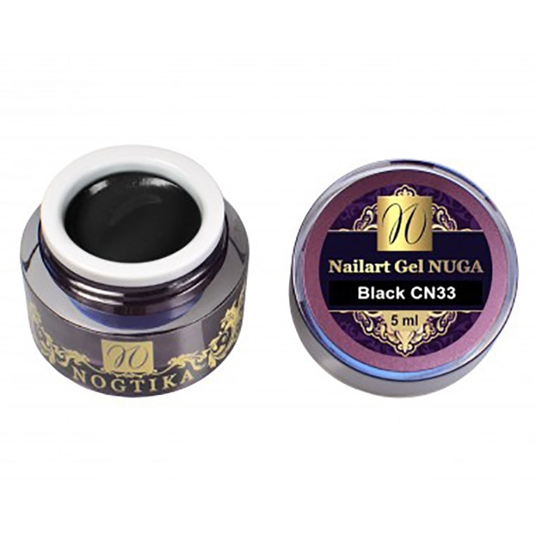 Nailart Color Gel NUGA (without sweat layer) 'Black'
