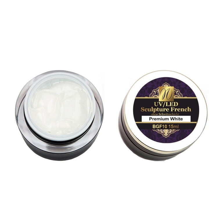 UV/LED Sculpture French Gel "Premium White" (ohne Schwitzschicht) 15ml