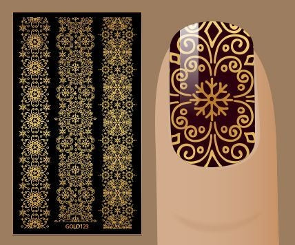 Sticker mit feinen Gold-Motiven 