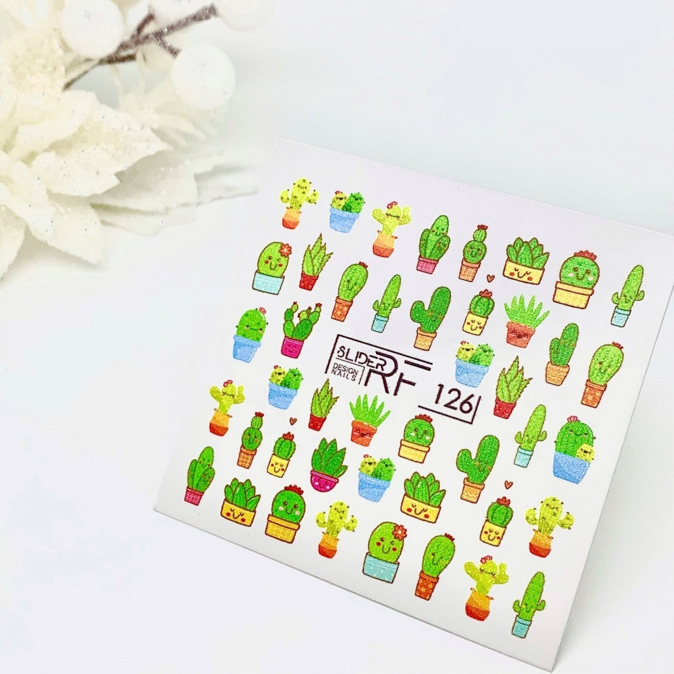 Sticker Design RF126 Cactus (Adesivi idrosolubili) Slider