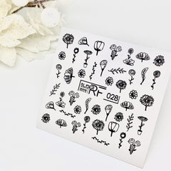 Sticker Design RF028 Цветы (водорастворимые наклейки) Слайдер