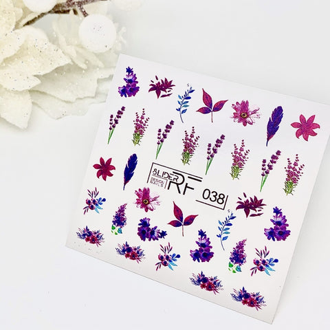 Sticker Design RF038 Fiori (Adesivi solubili in acqua) Slider