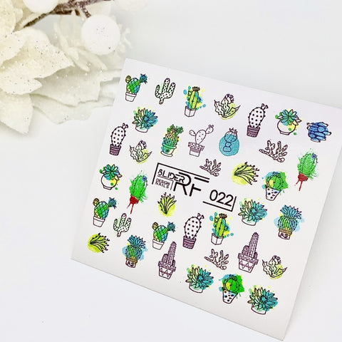 Sticker Design RF022 Cactus (Adesivi a base d'acqua) Slider