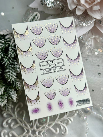 Slider mit Folie (Wasserlösliche Aufkleber) von VS Nails 186 COMBI FOIL