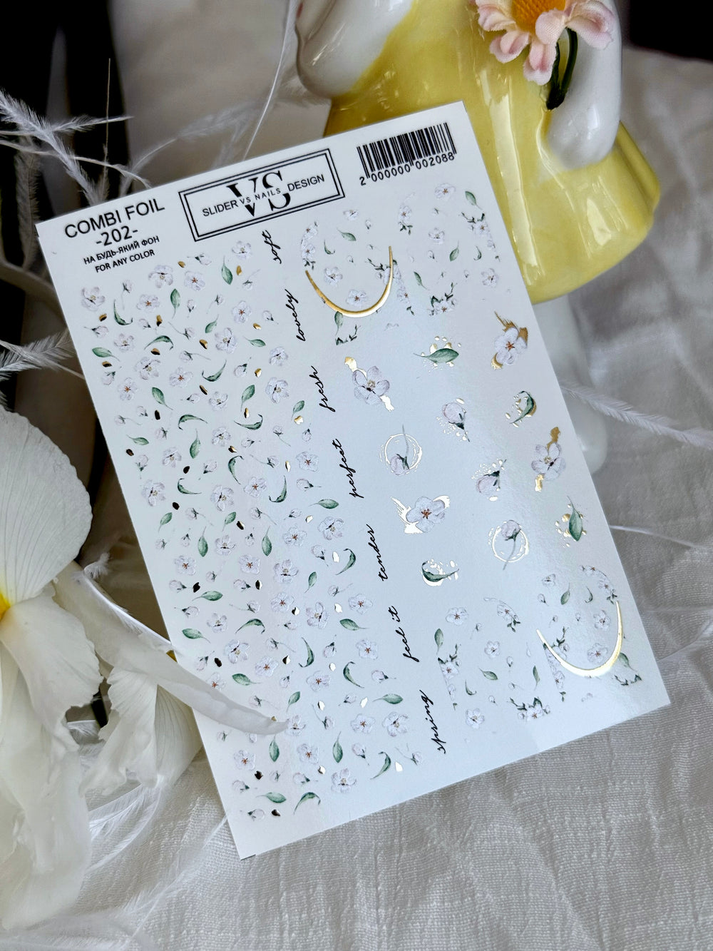 Slider mit Folie (Wasserlösliche Aufkleber) von VS Nails 202 COMBI FOIL