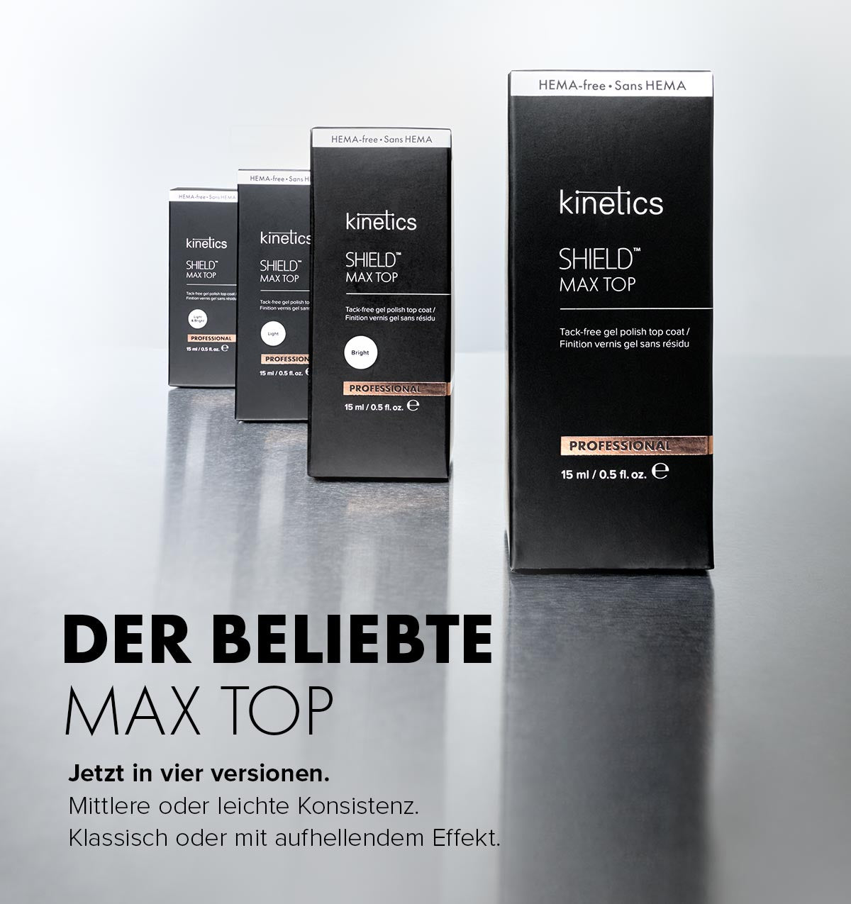 Kinetics SHIELD MAX Top Light 15ml (HEMA-Freie)