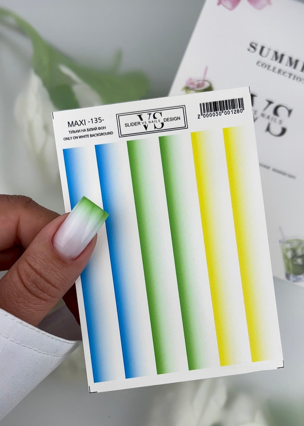 Slider maxi (adesivi rimovibili con acqua) 123 di VS Nails