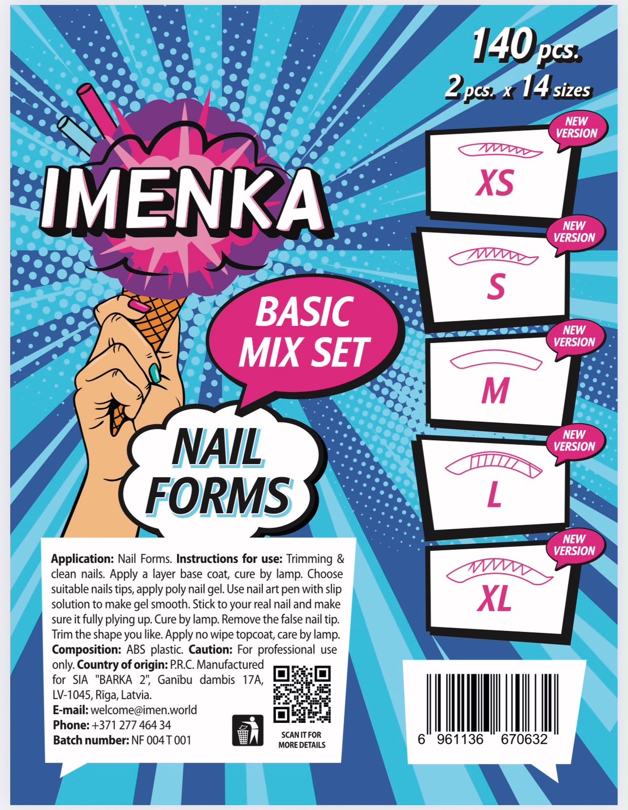 Nail Forms "Basic Mix" 140 Stk.  von Imenka