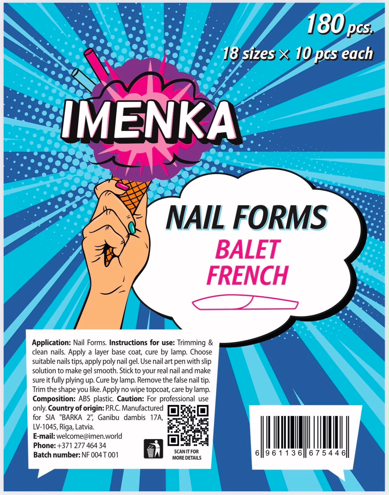 Nail Forms "Balet French" 180 Stk. von Imen