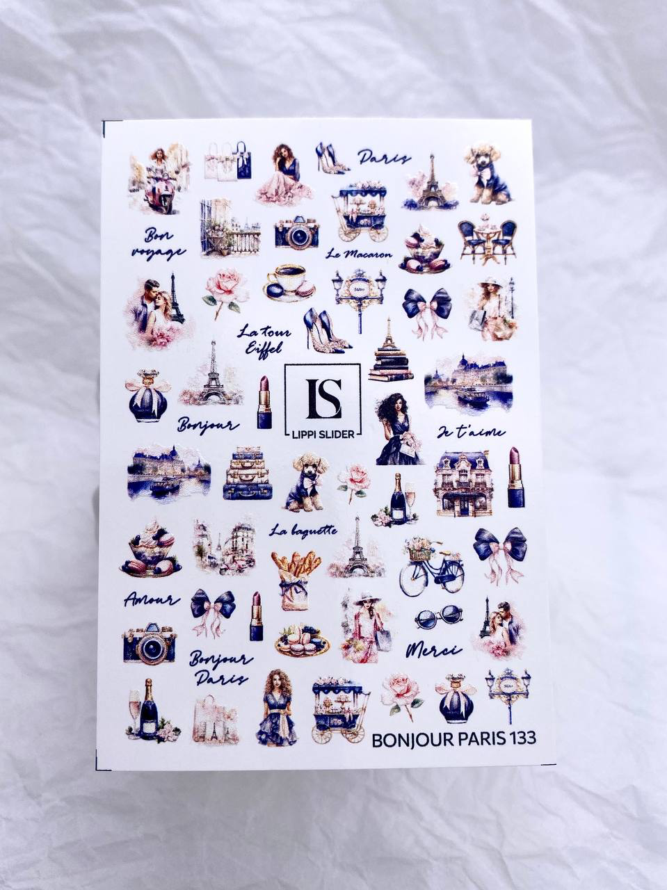 Slider "Bonjour Paris" 133 (Wasserlösliche Aufkleber) von Lippi Slider