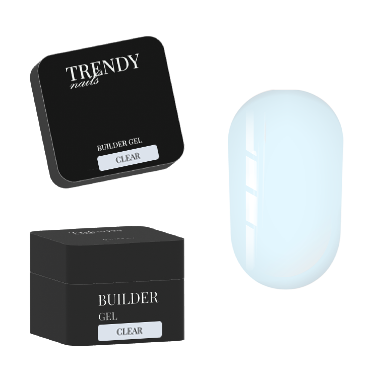 Builder Gel in bottiglia o in barattolo Clear di Trendy Nails 15ml/30ml (autolivellante)