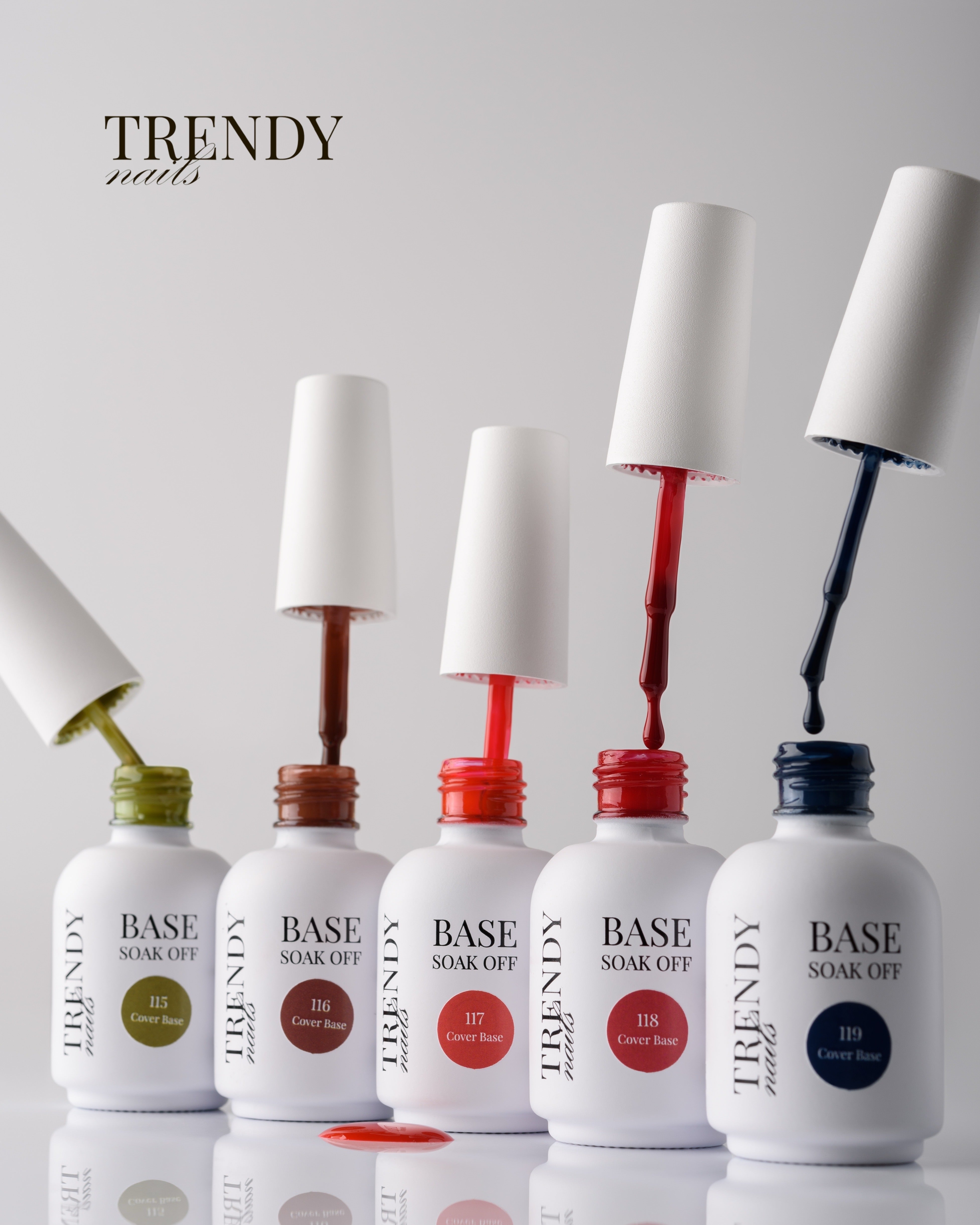 Cover Color BASE 15ml von Trendy Nails in 5 Tönen erhältlich