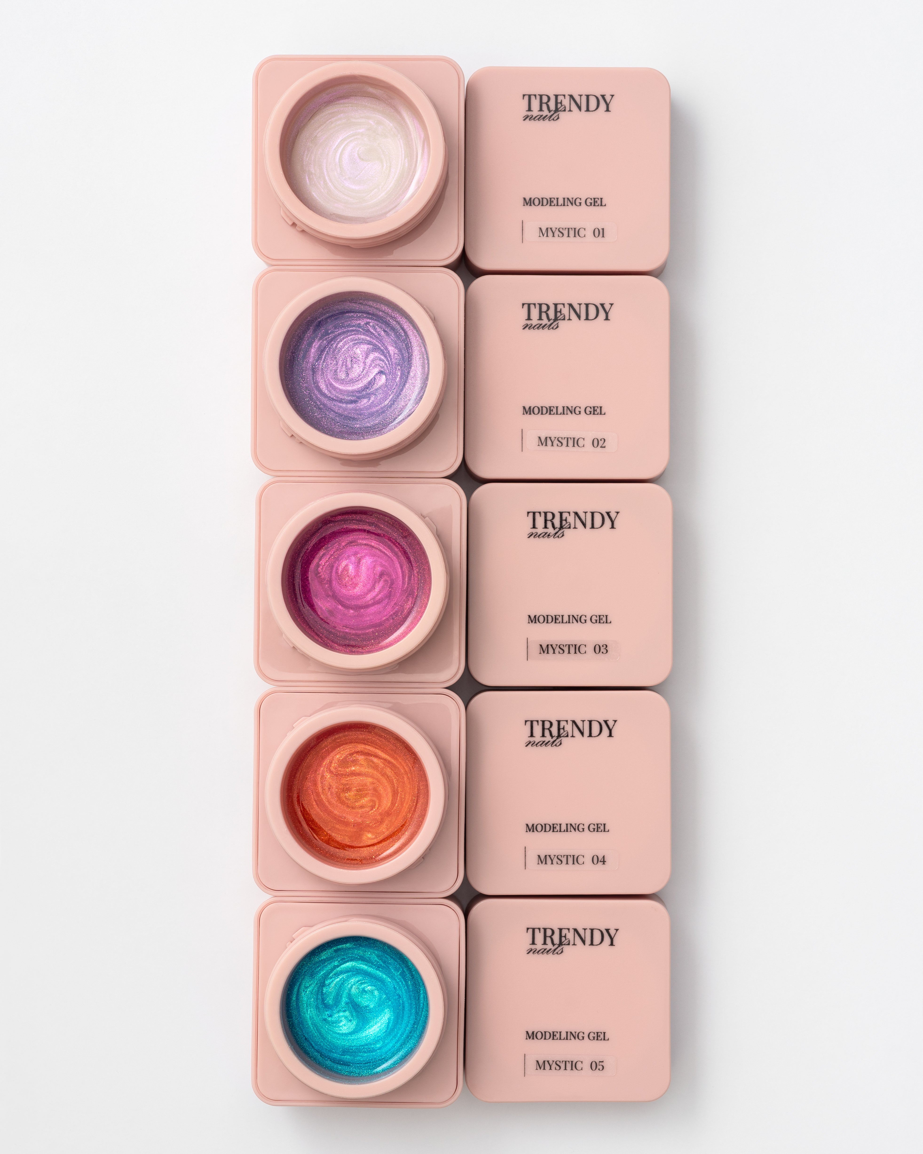 Modeling Gel selbstglättend Mystic Collection in 5 Farben 15ml von Trendy Nails