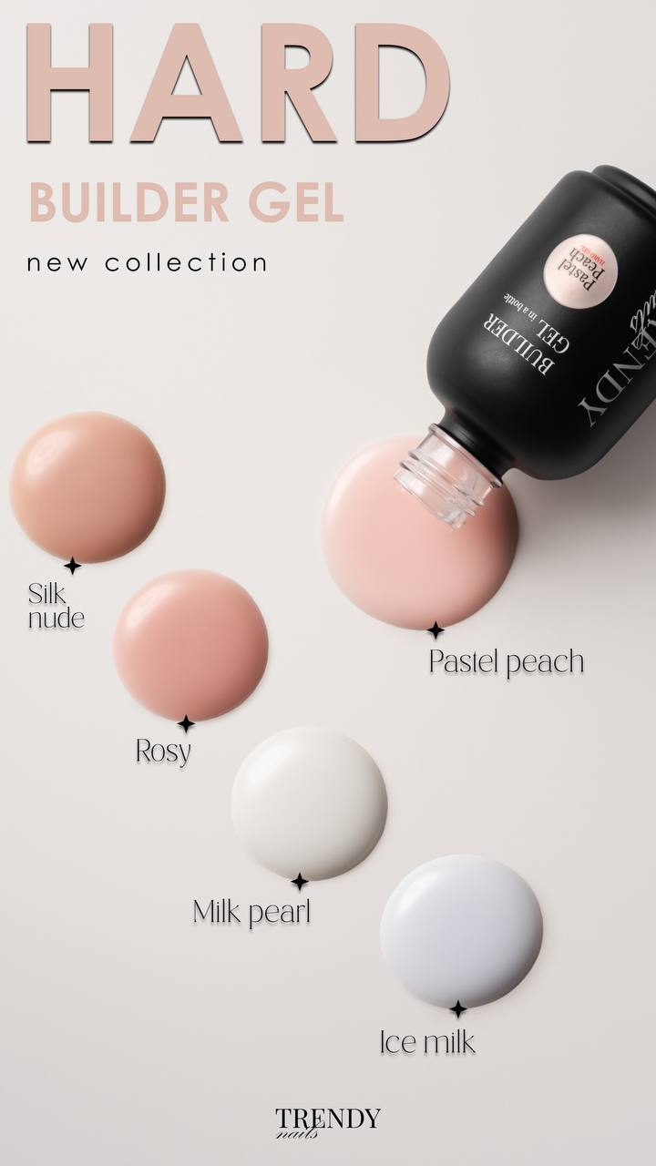 Коллекция Builder Gels в бутылке или баночке от Trendy Nails 15 мл/30 мл (самовыравнивающиеся)