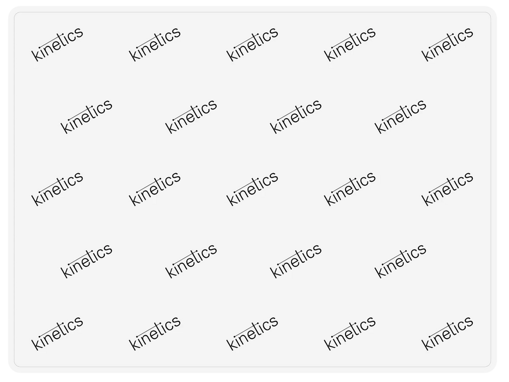 KINETICS Silikon Tischunterlage 31x41 cm schwarz/weiß