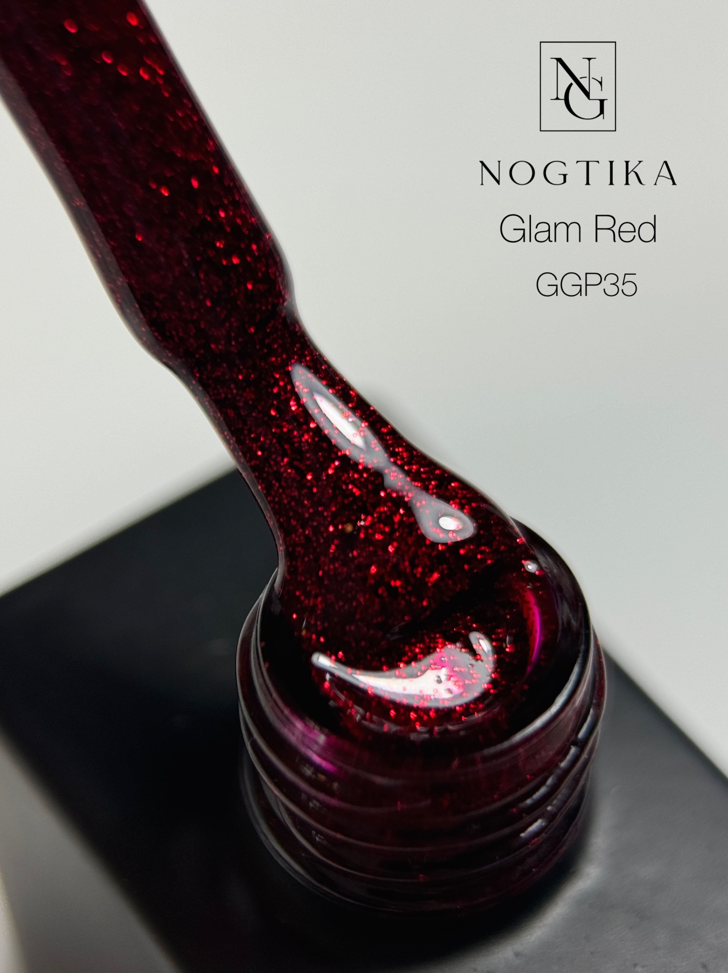 Glitter Gel Polish  # 35 Glam Red (12ml) TPO-free