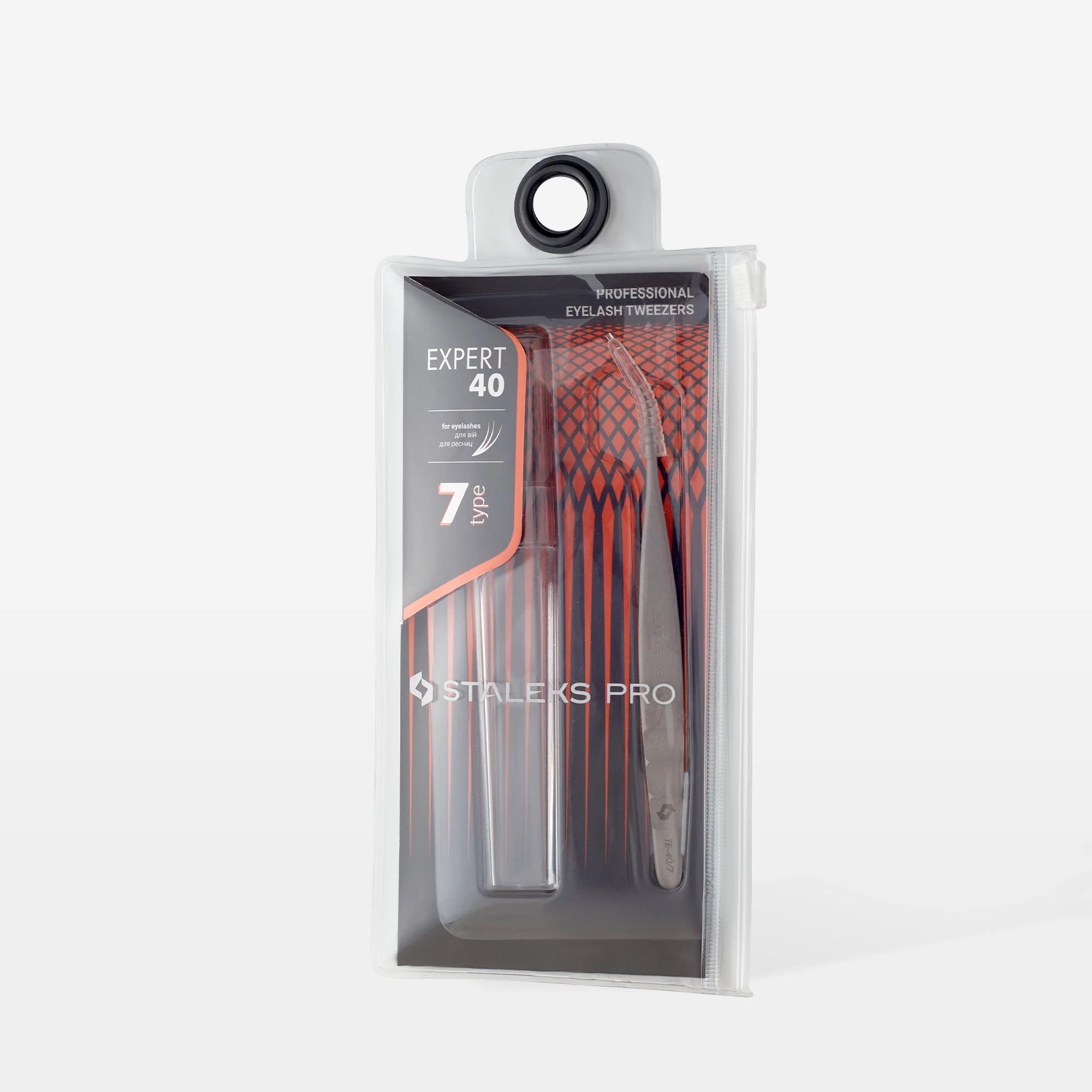 Eyelash tweezers TE-40/7 (110 mm) STALEKS EXPERT