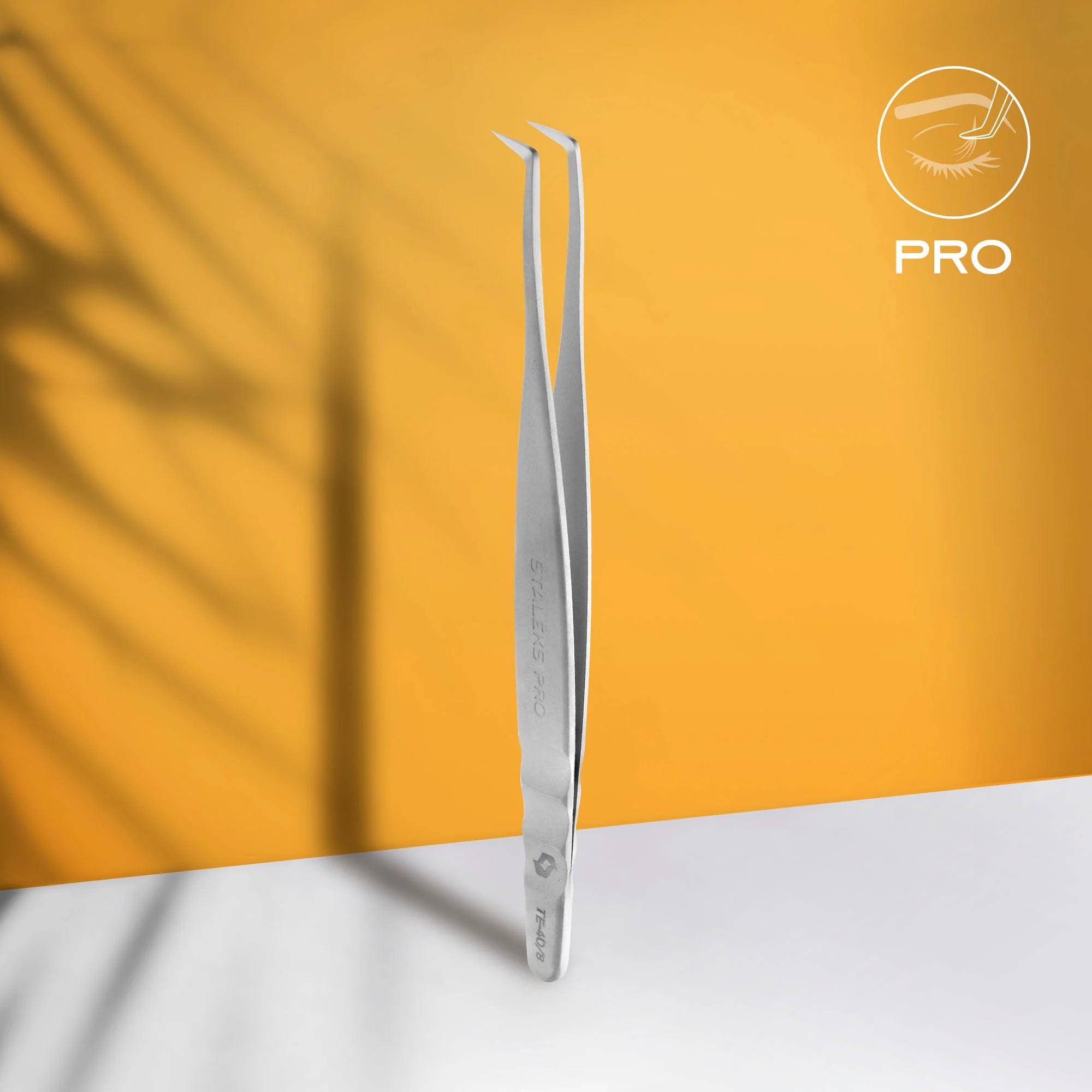 Professional eyelash tweezers TE-40/8 STALEKS EXPERT
