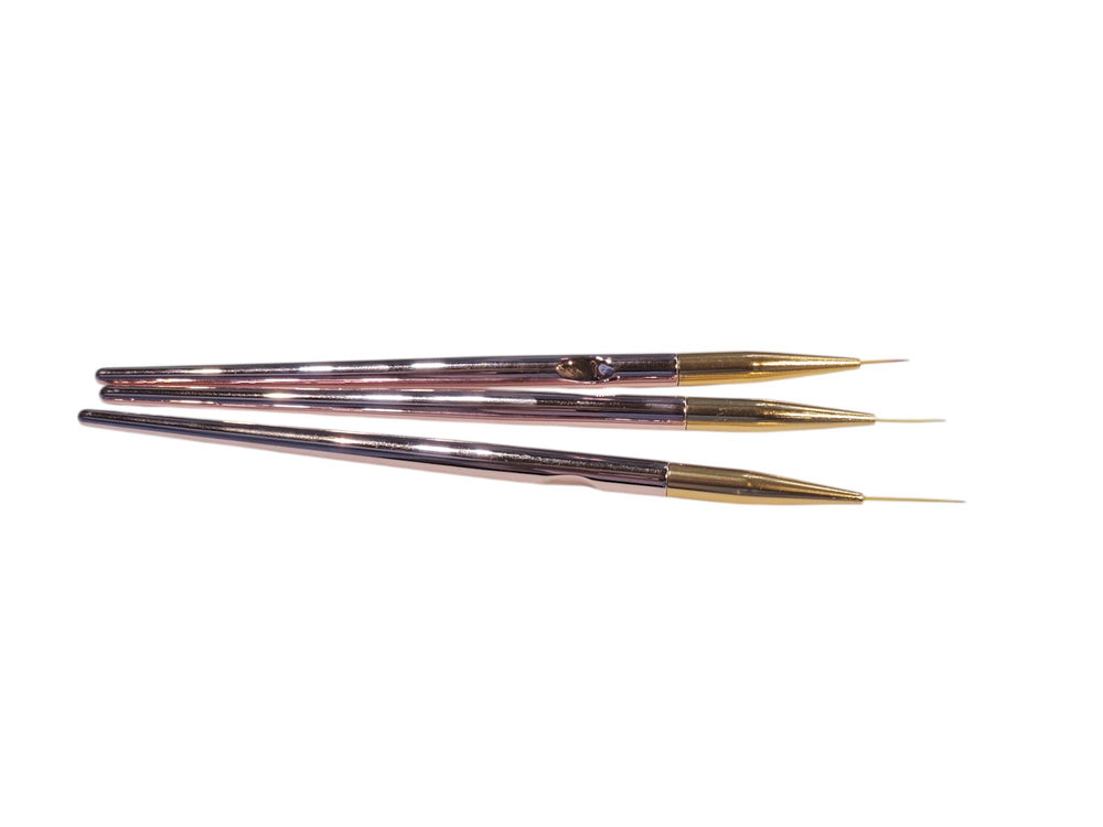 Pinsel Set für Nailart metallic Rose