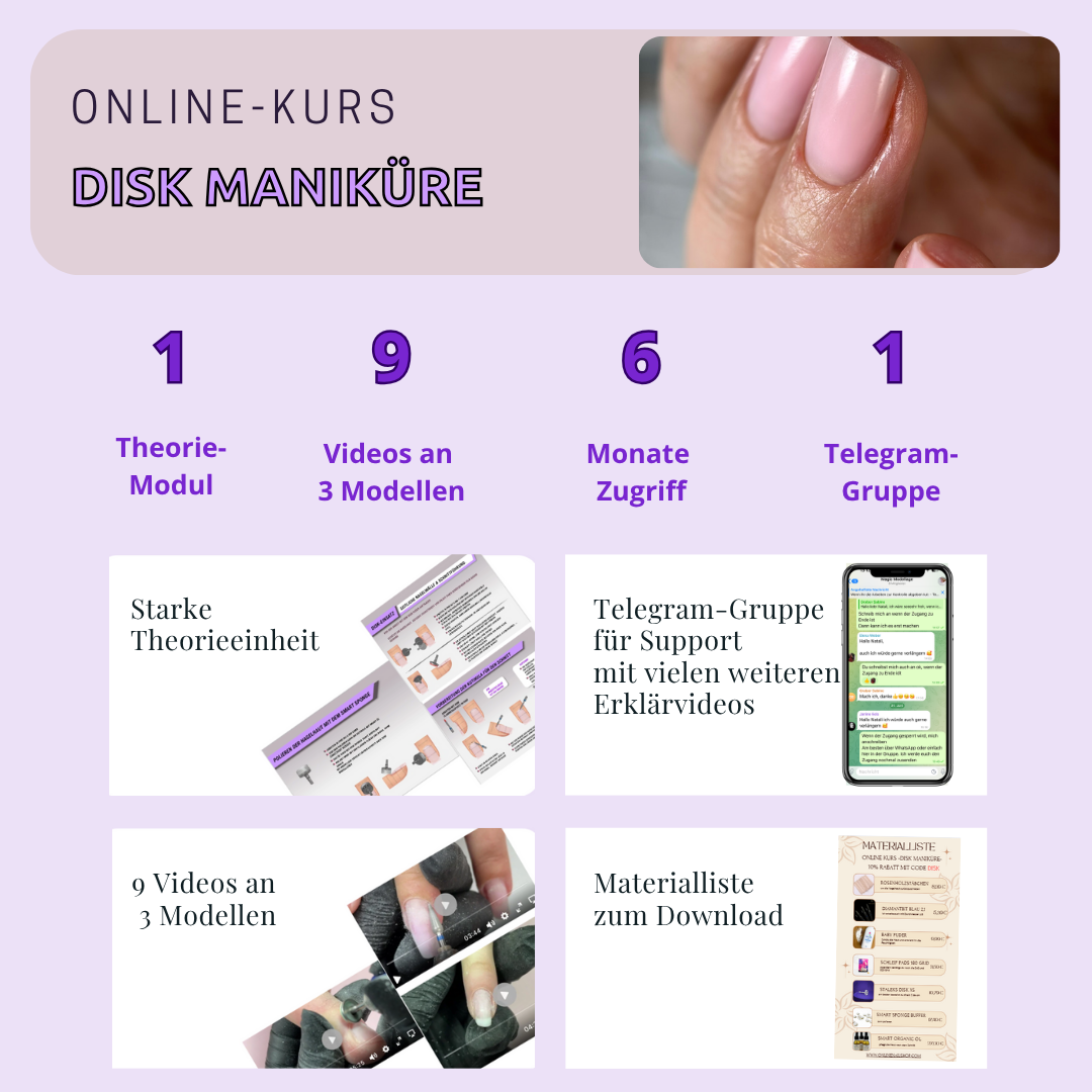 Online-Kurs Disk Maniküre