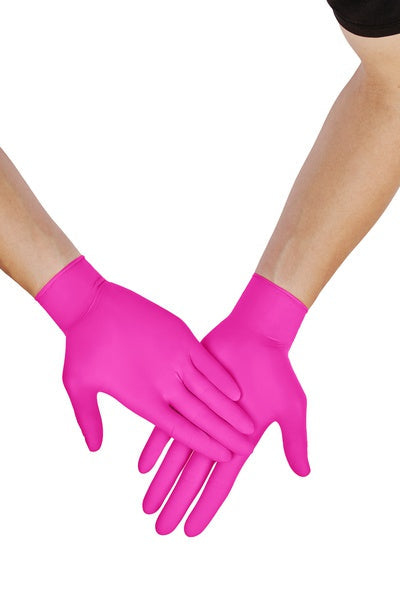 Nitrylex magenta 100 Stück/Box Schutzhandschuhe, Nitril, puderfrei, magenta von Mercator