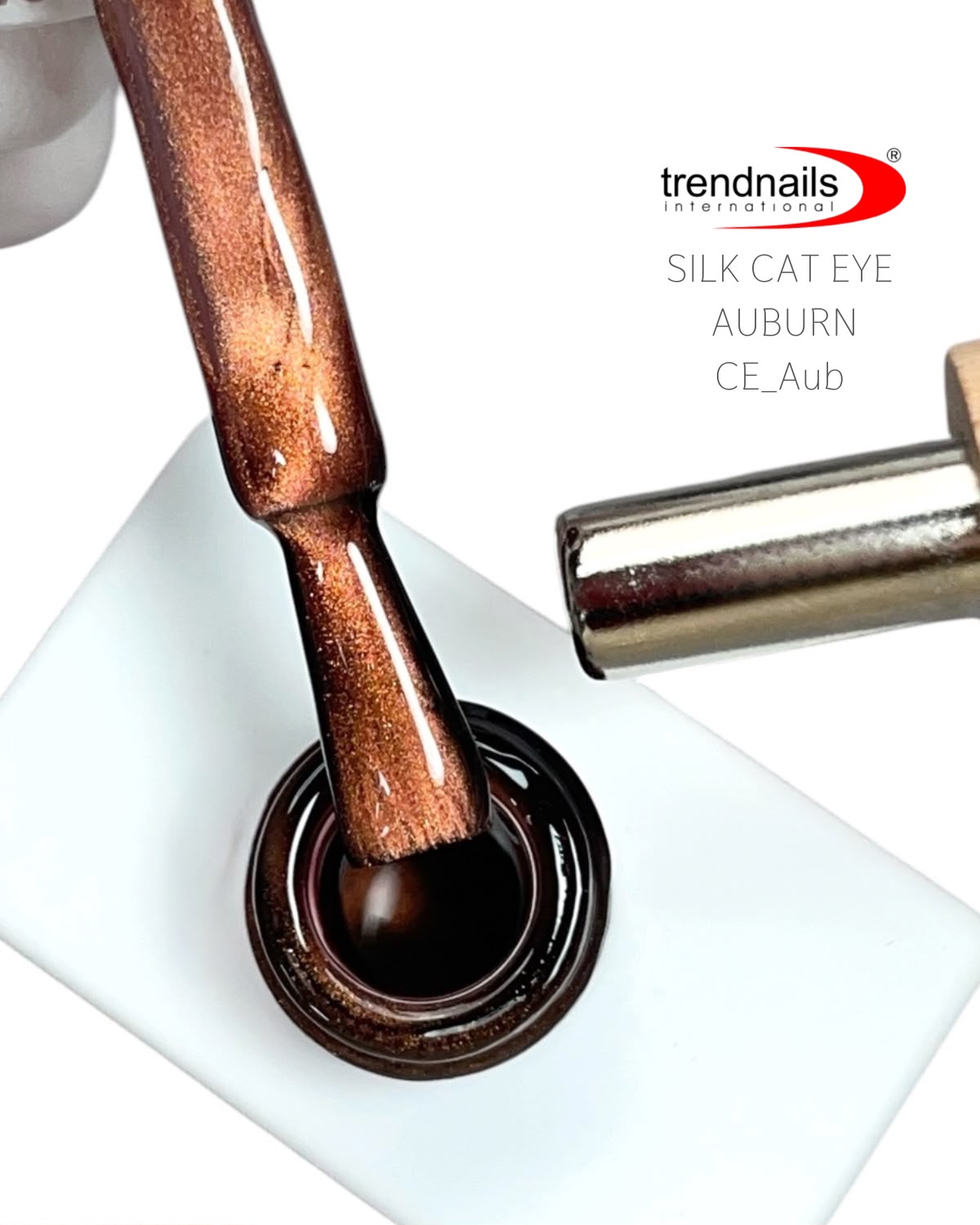 Silk Cat Eye Gel Polish "AUBURN" 12 ml von Trendnails TPO-Free