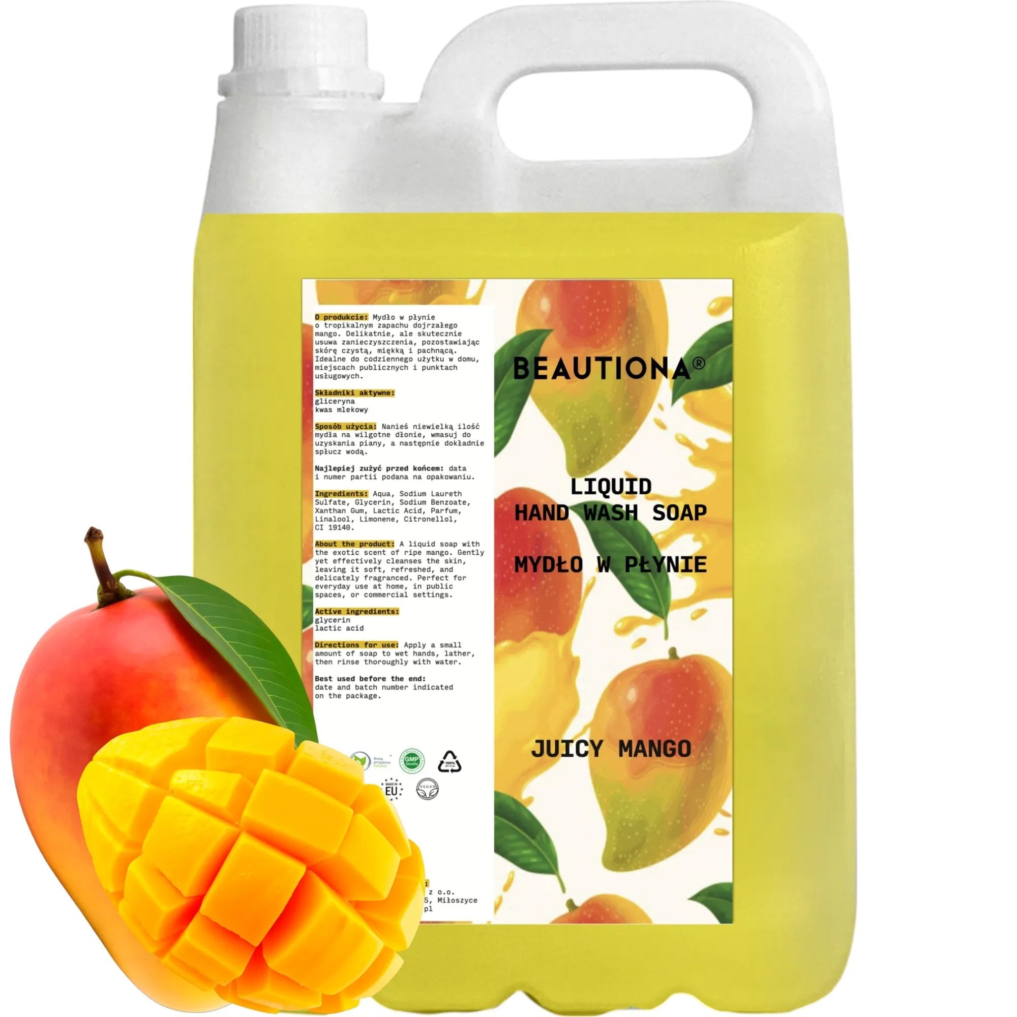 Saftige Mango-Flüssigseife 5 Liter Beautiona