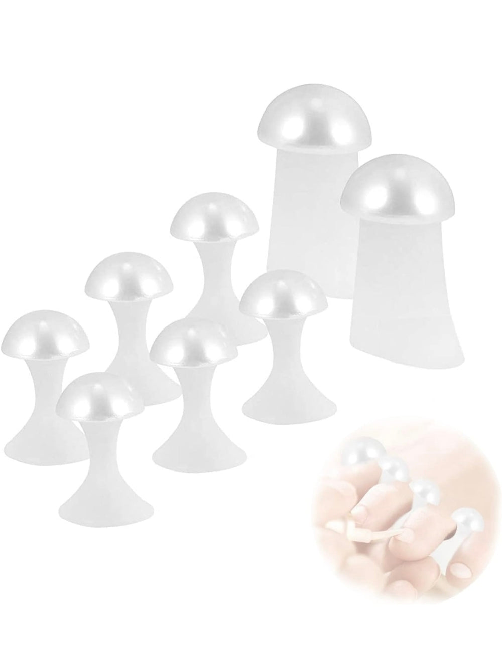 Divisori per le dita dei piedi in silicone in diverse forme